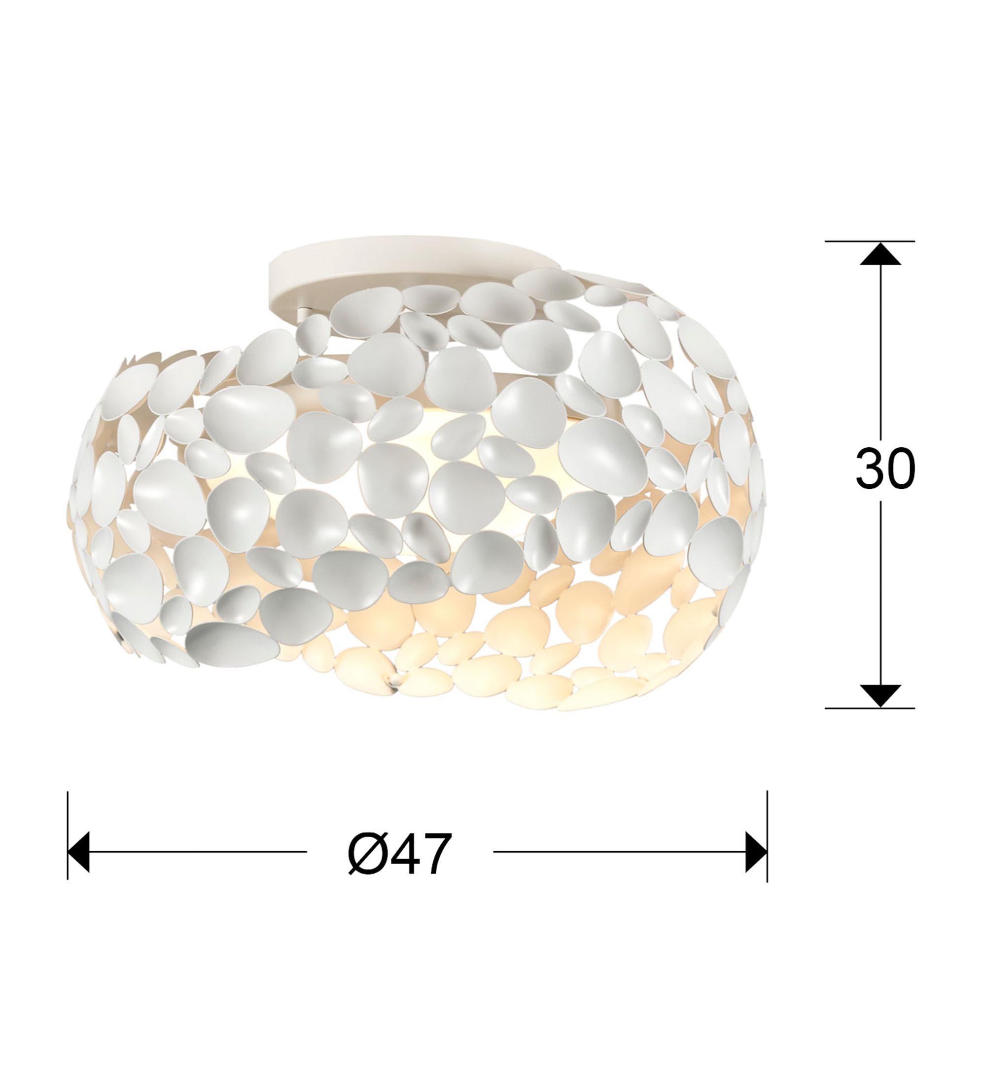 Medidas Plafon 5l Narisa Diámetro 47 Blanco