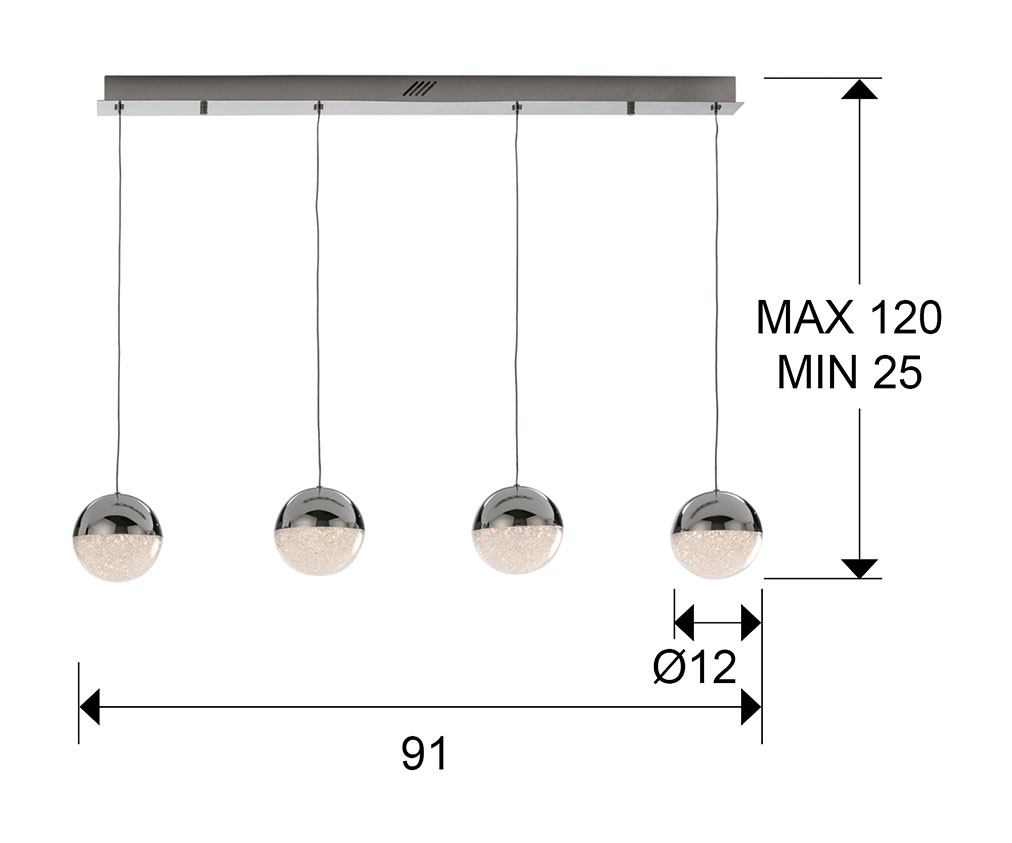 Medidas Lampara 4l Led Sphere