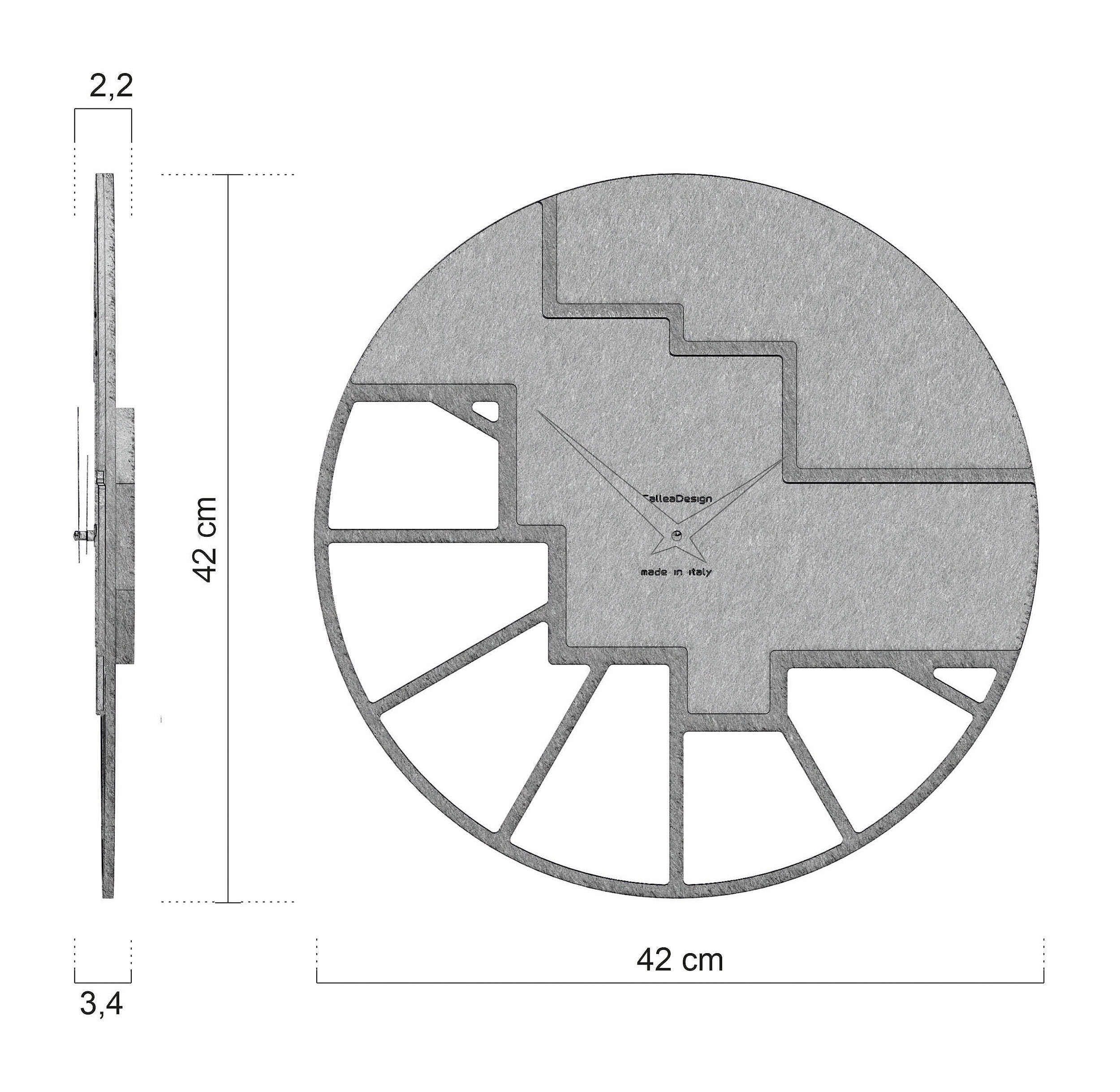 Medidas Reloj De Pared Scalea Inspirado En El Diseño De Una Escalera Arquitectónica