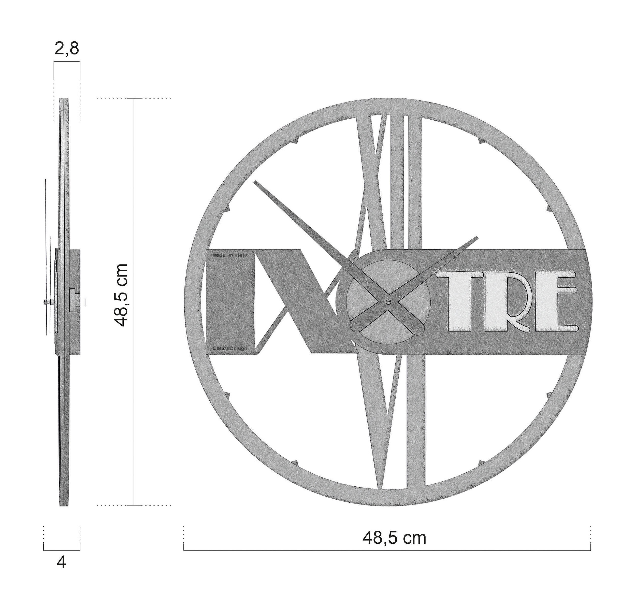 Medidas Reloj De Pared Olivia Con Un Diseño Original Pero Fácil De Leer Las Horas