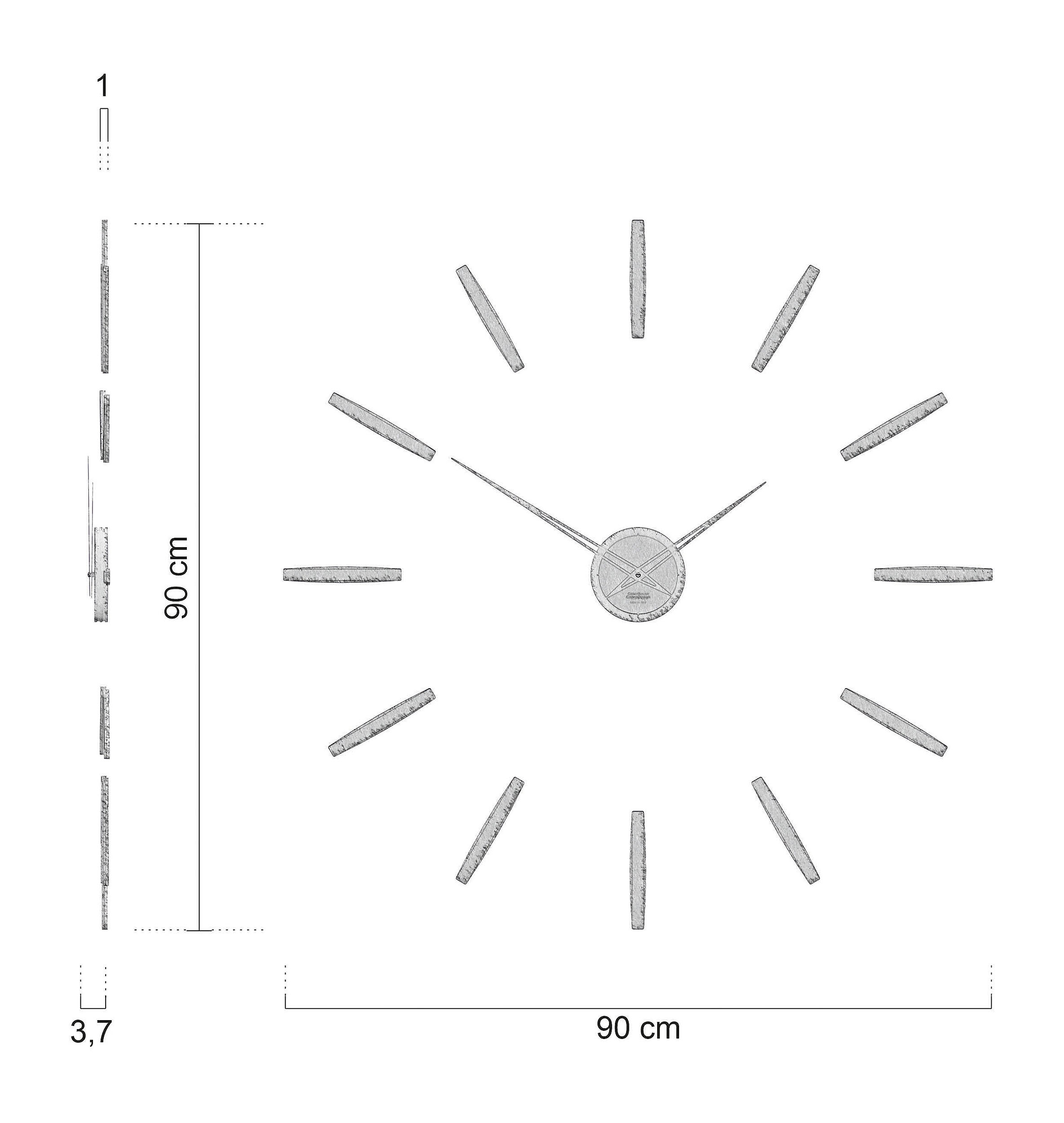 Medidas Reloj De Pared Pinturicchio, Un Reloj Minimalista Con Señales Horarias Sin Números