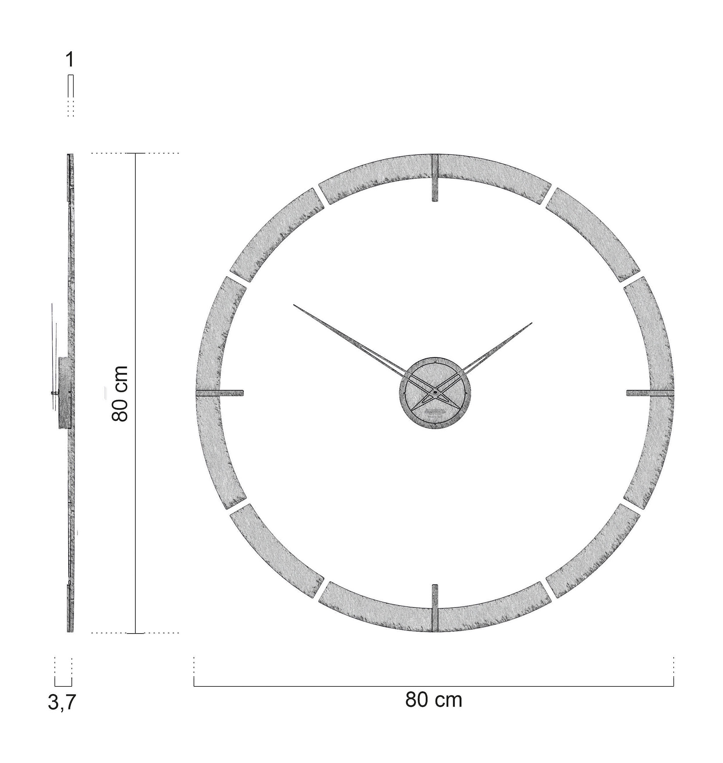 Medidas Reloj De Pared Giotto De 80 Cm De Diámetro