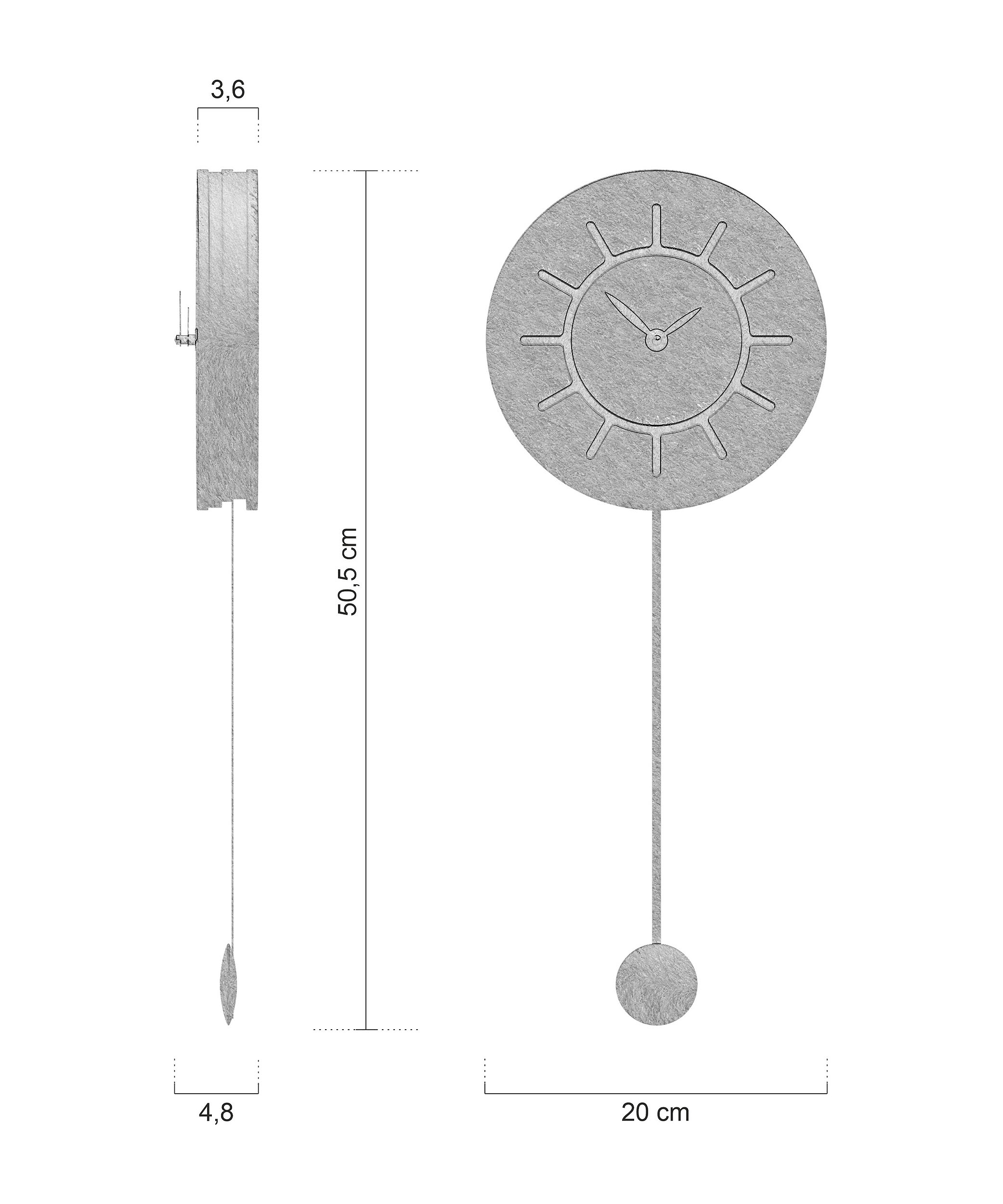 Medidas Reloj De Cocina Philip Con Péndulo